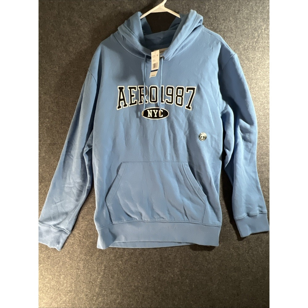 Areopostale Men's 1987‎ Hoodie Size XL Light Blue